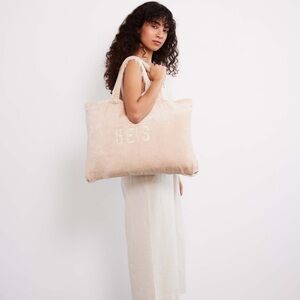 BEIS Soft Beige Towel Tote Bag